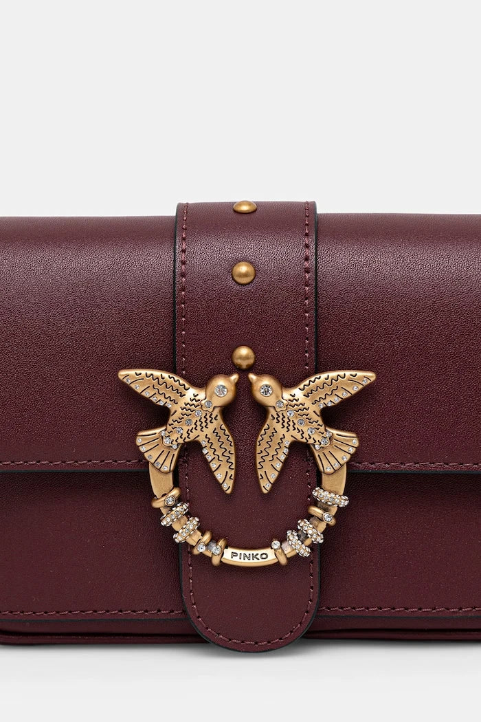 Pinko чанта crossbody дамска от кожа