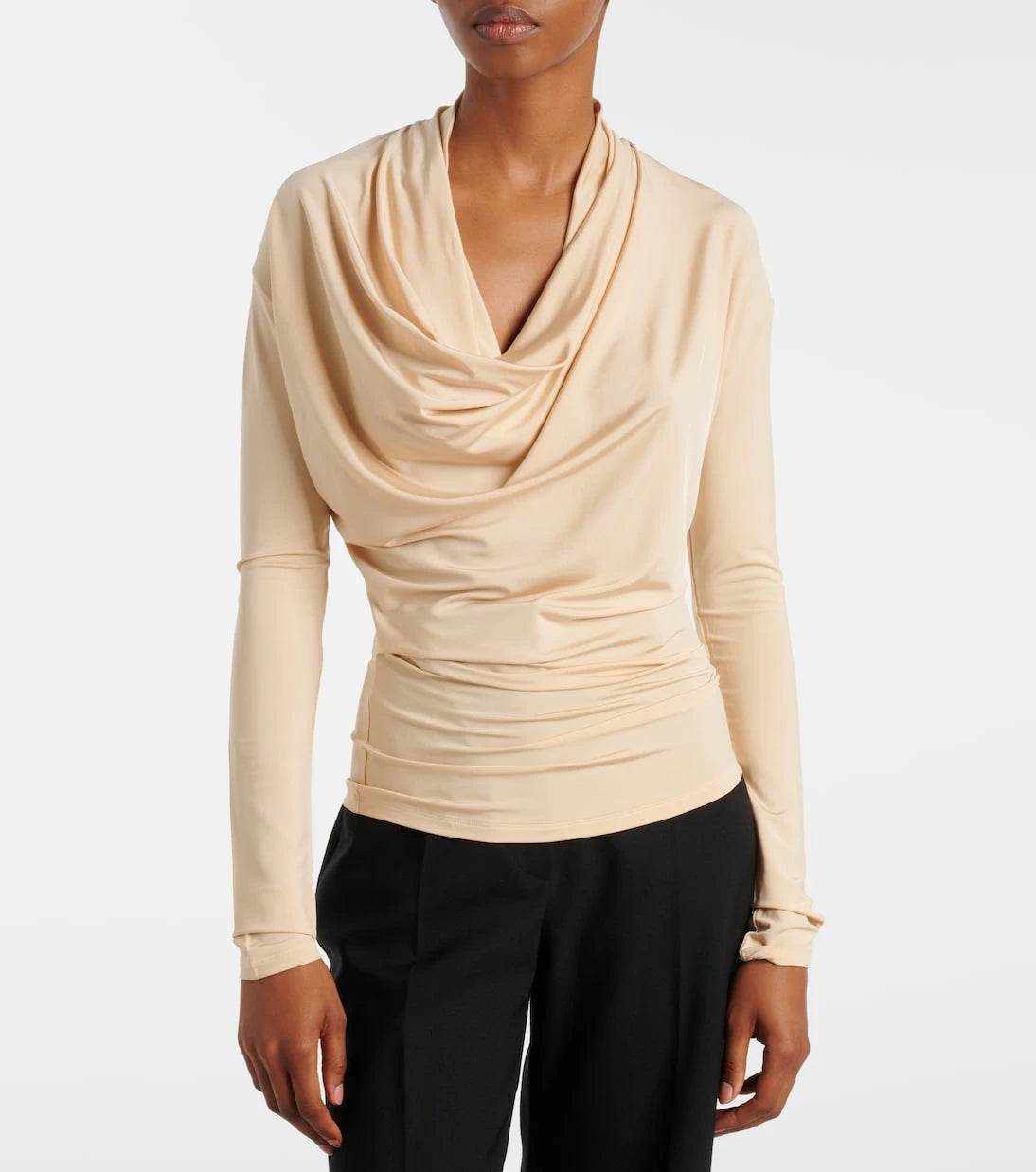Tove - Fina draped jersey top