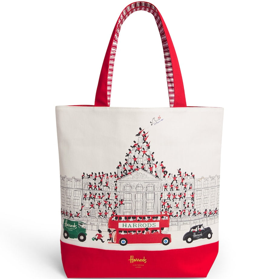 Large Cotton Christmas Knightsbridge Tote Bag IVORY