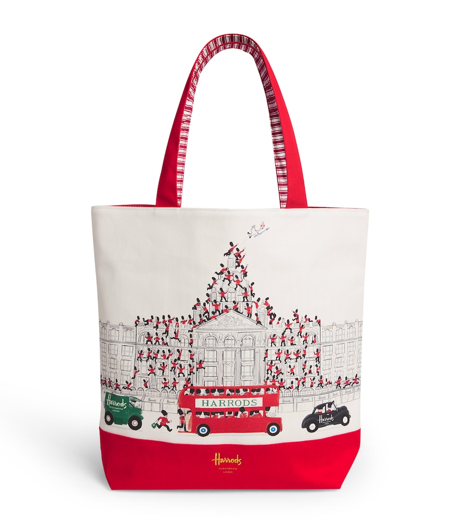 Large Cotton Christmas Knightsbridge Tote Bag IVORY