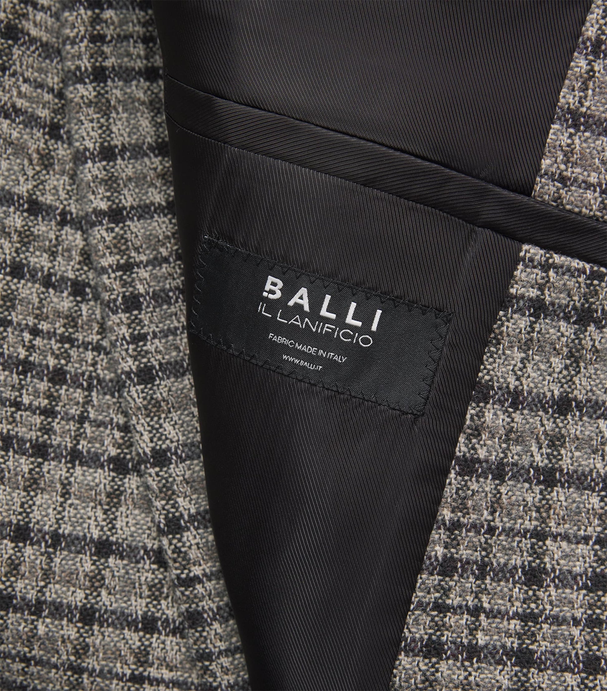 System Grey Oversized Check Double-Breasted Blazer