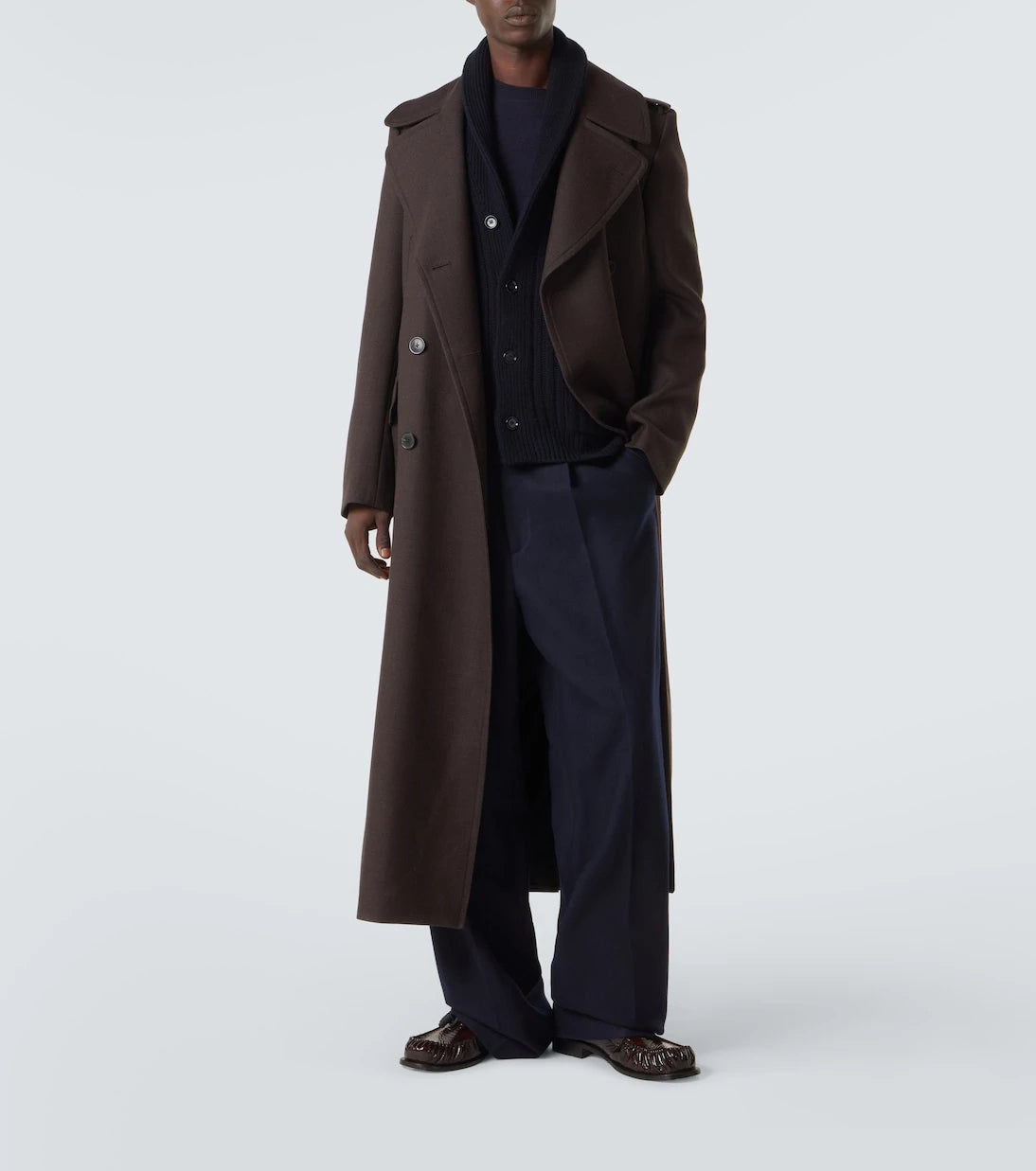Allude - Ribbed-knit wool and cashmere cardigan
