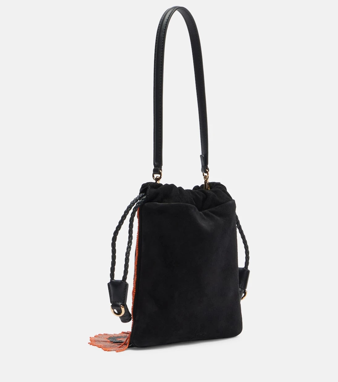 Etro - Kalispera Small beaded suede shoulder bag