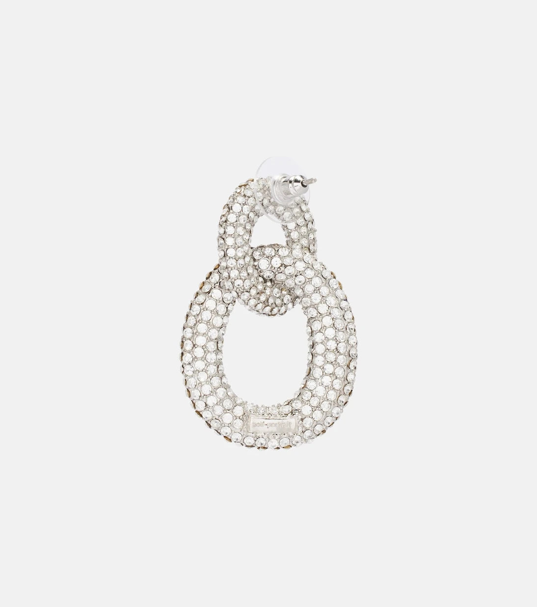 Self-Portrait - Crystal-embellished drop earrings