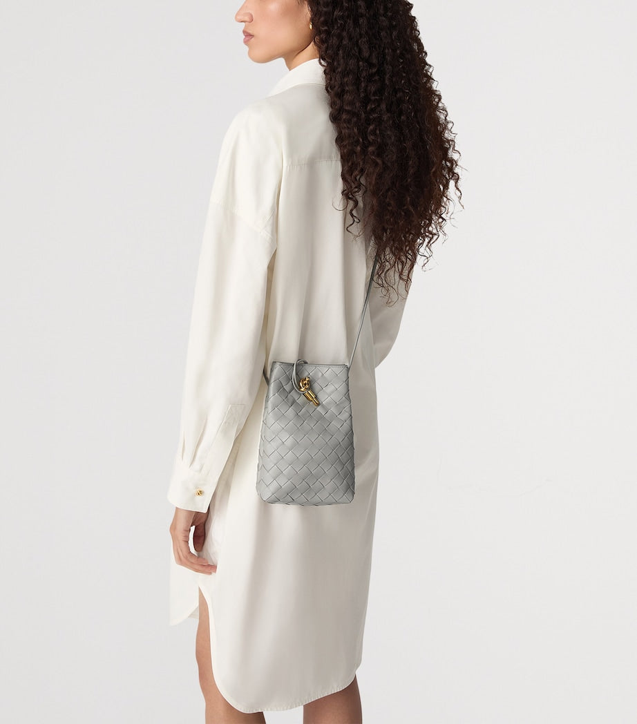 Grey Leather Andiamo Phone Pouch