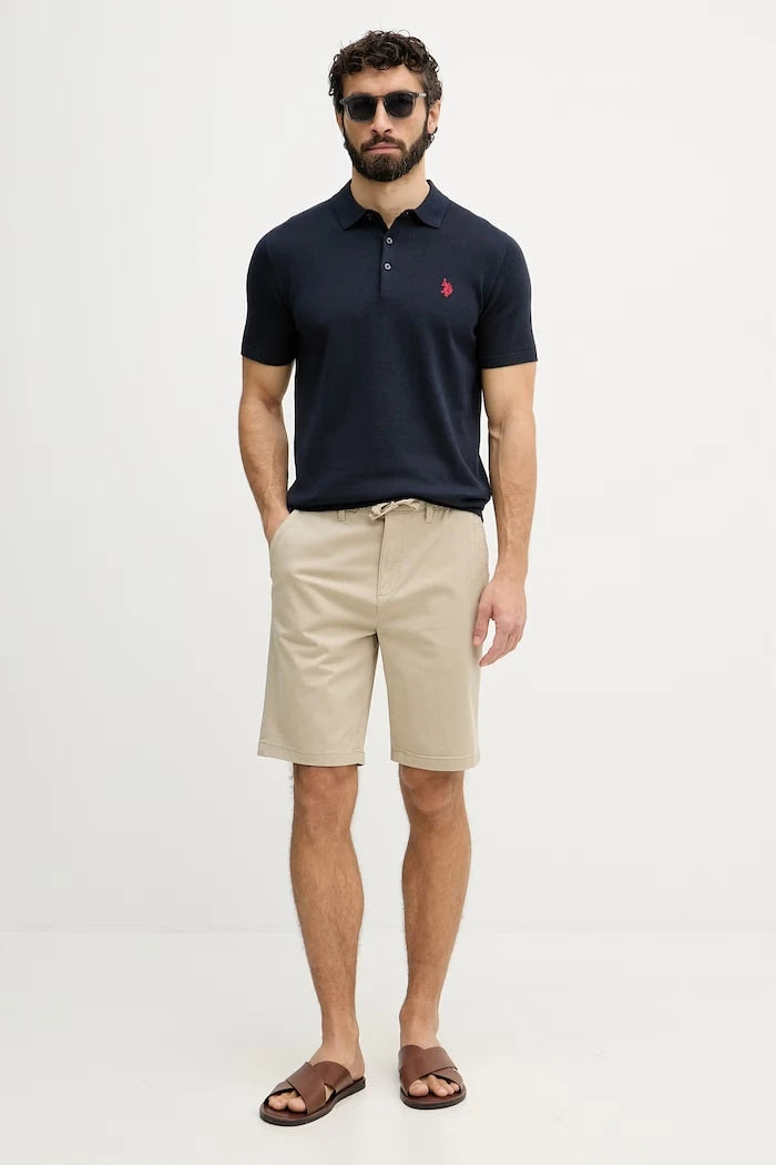 U.S. Polo Assn. тениска с яка мъжка памучна COMBED SS