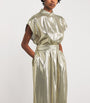 SASUPHI Gold Silk-Blend Francesca Maxi Dress