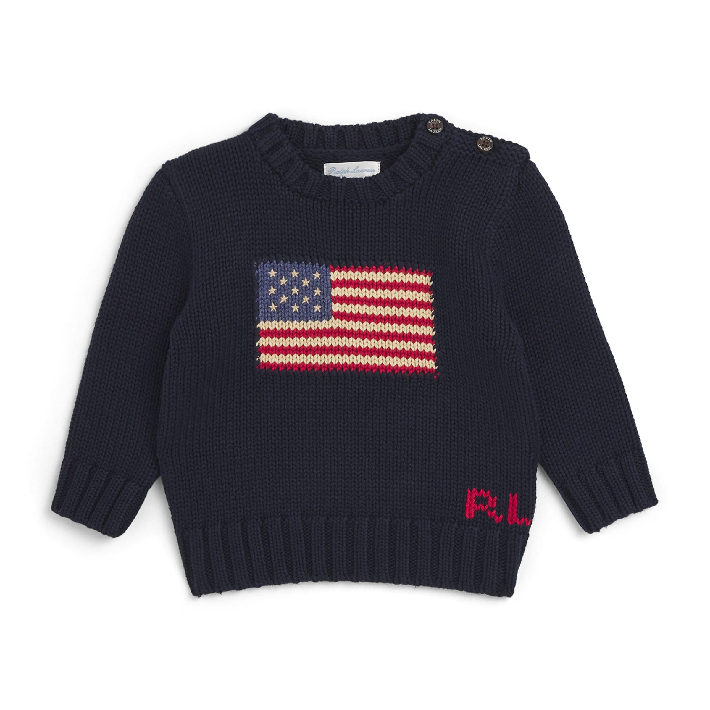 Ralph Lauren Kids Cotton American Flag Sweater (3-24 Months)