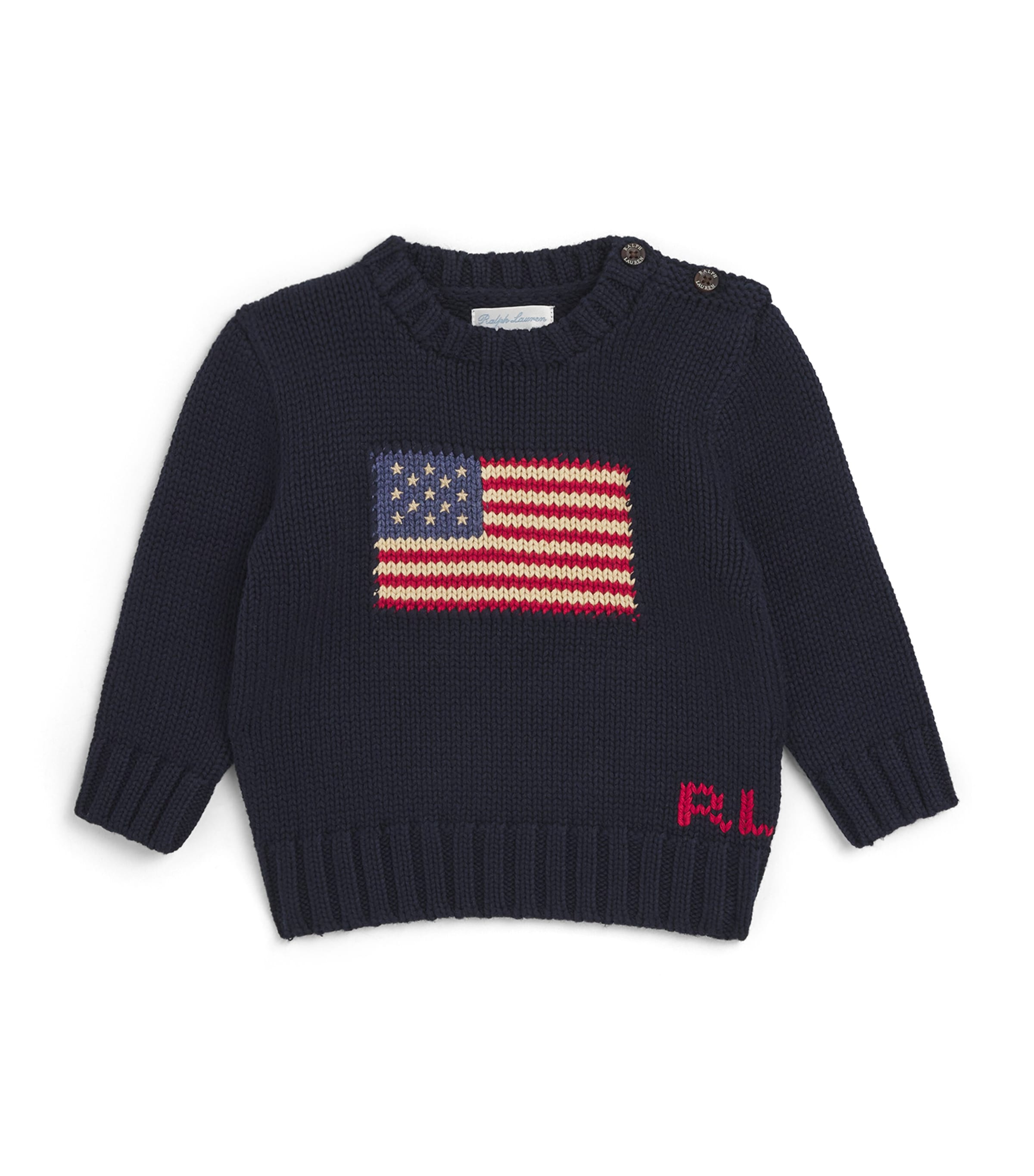 Ralph Lauren Kids Cotton American Flag Sweater (3-24 Months)