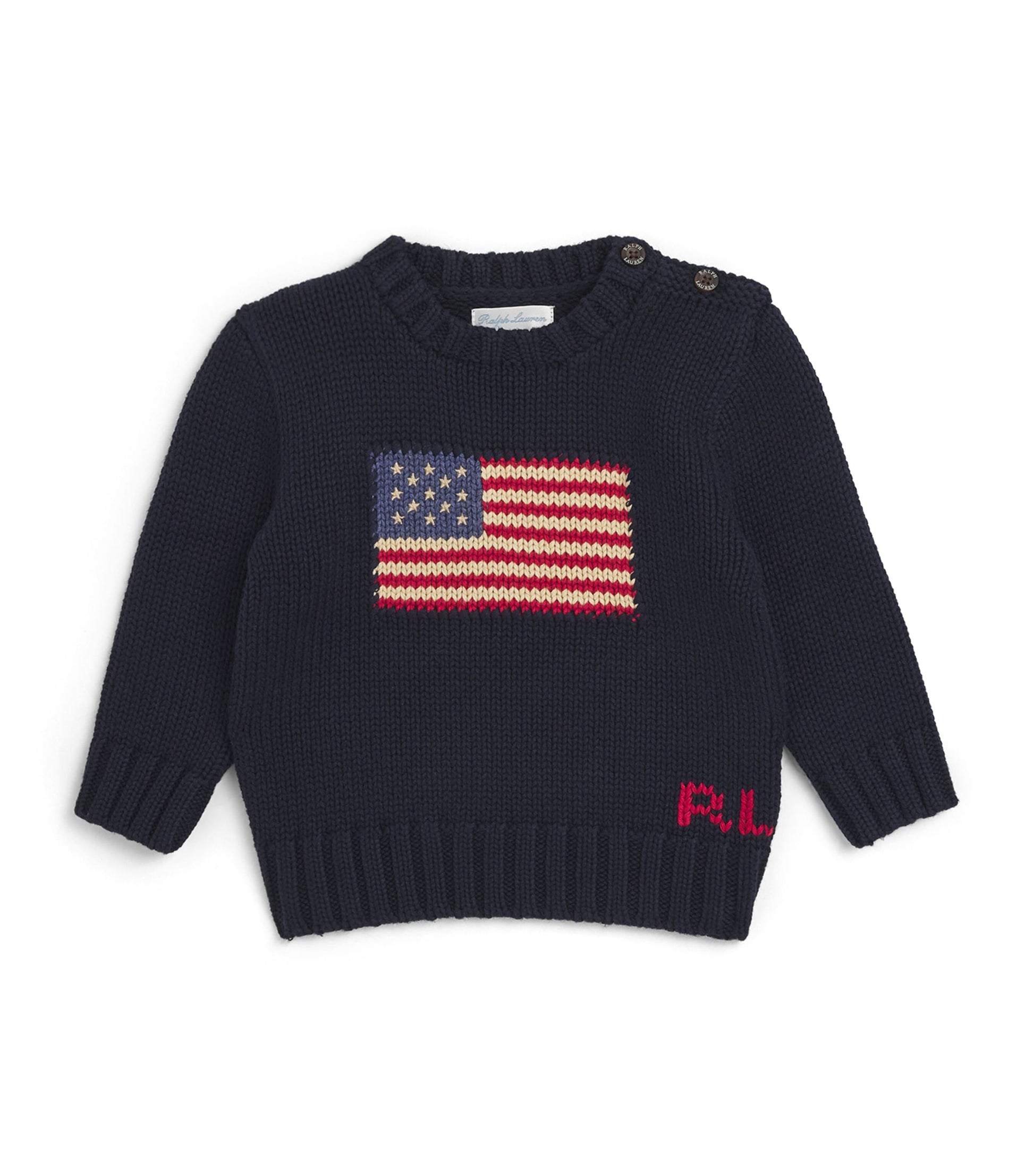 Ralph Lauren Kids Cotton American Flag Sweater (3-24 Months)