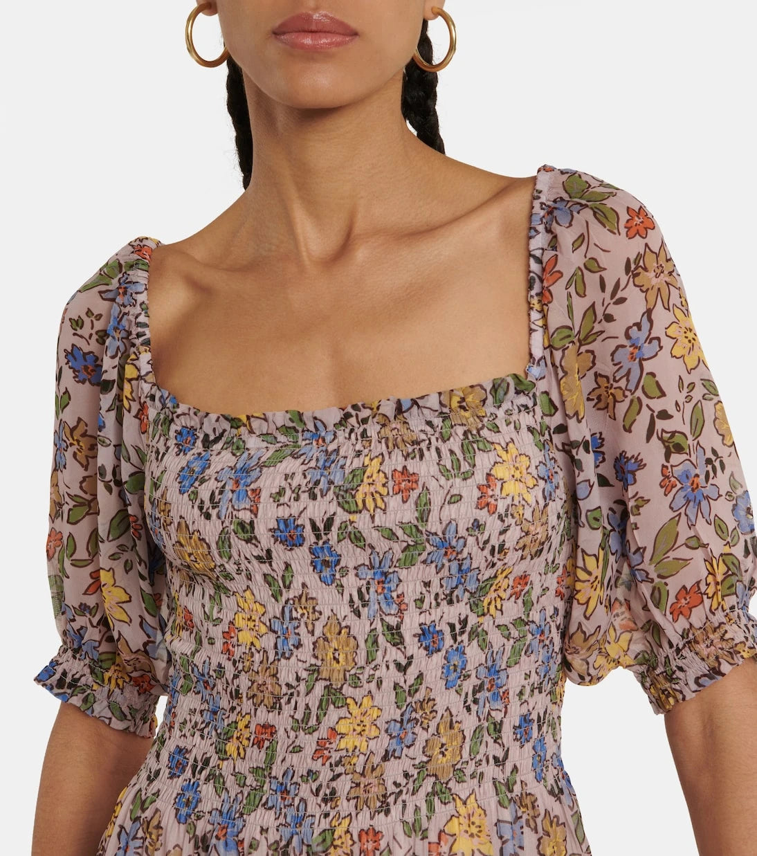 Velvet - Estelle floral crêpe minidress