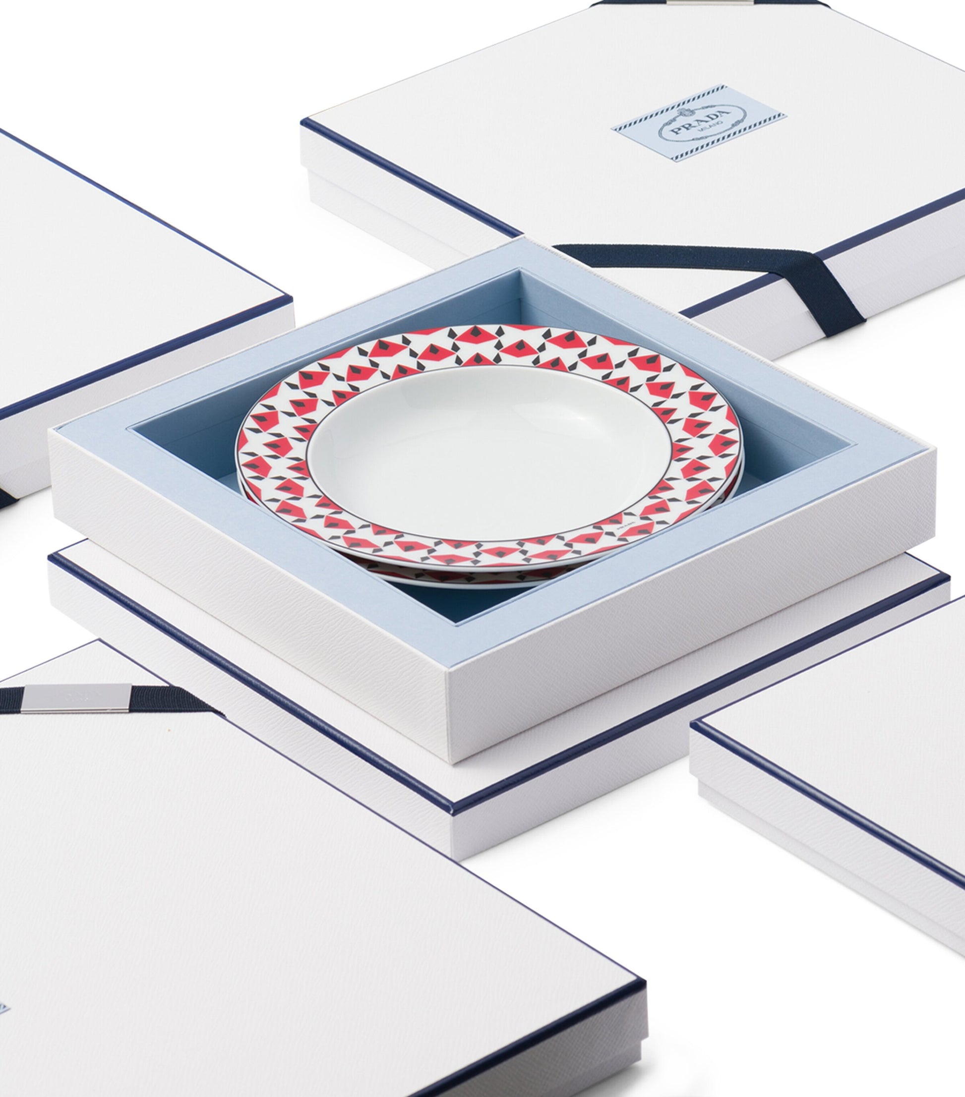 Set of 2 Porcelain Vienna Soup Plates (22cm)