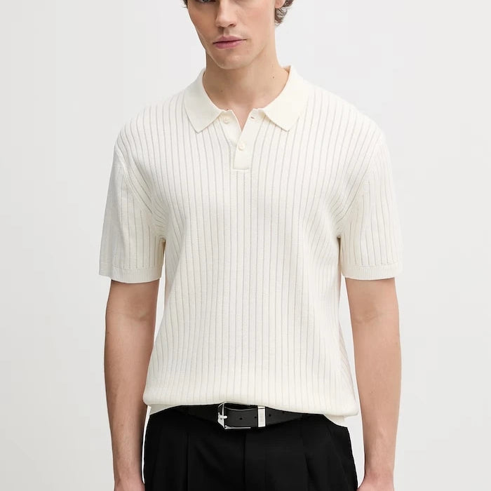 Calvin Klein тениска тип пулове с яка мъжка с вискоза