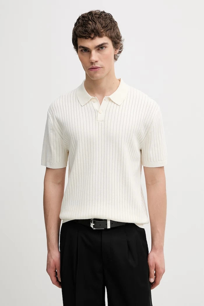 Calvin Klein тениска тип пулове с яка мъжка с вискоза