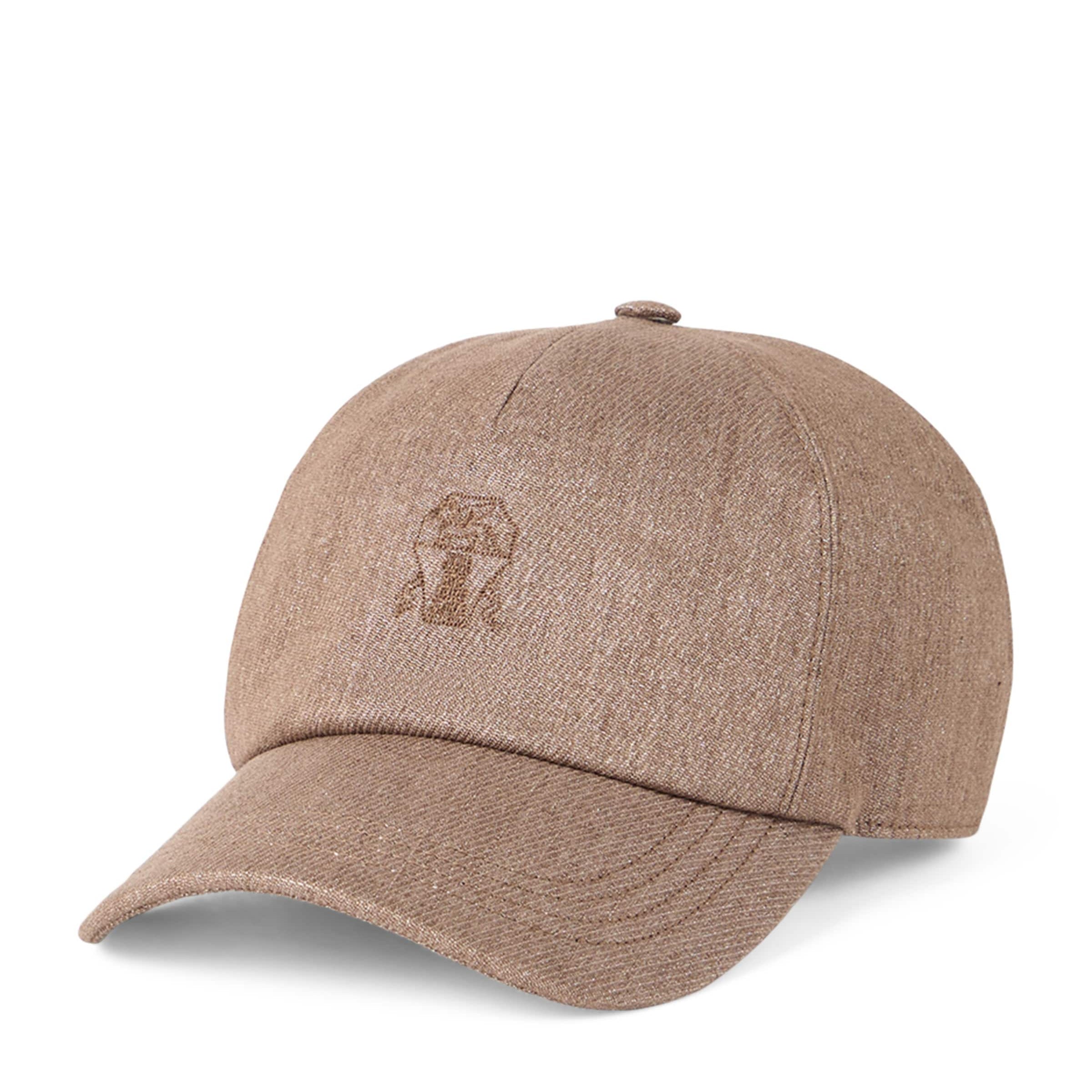Brunello Cucinelli Linen-Blend Sparkling Logo Baseball Cap