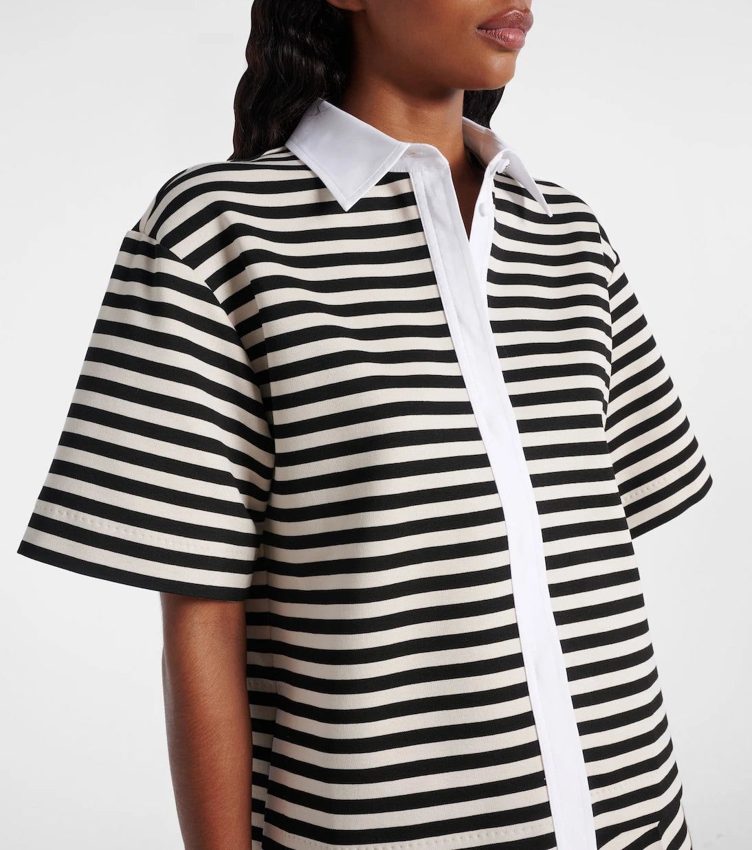 Max Mara - Wilson striped poplin-trimmed jersey shirt