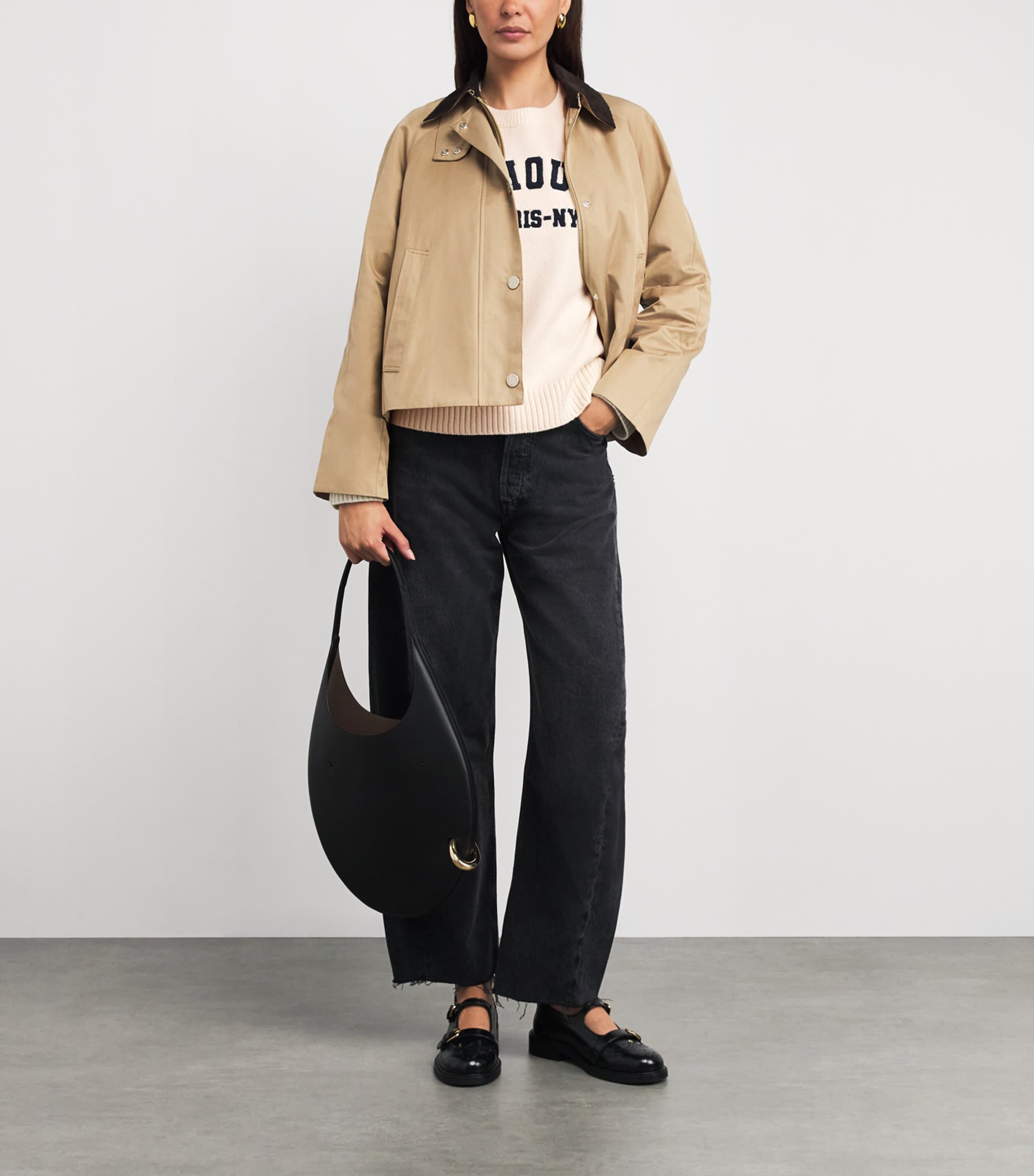 Maje White Wool-Blend Amour Sweater