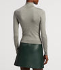 Ralph Lauren Collection Grey Mulberry Silk-Blend Turtleneck Sweatshirt