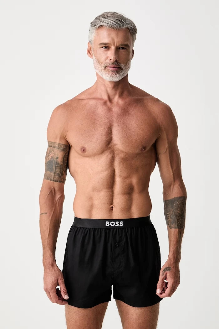 BOSS боксерки мъжки от памук 2P Boxer Shorts EW 2 броя