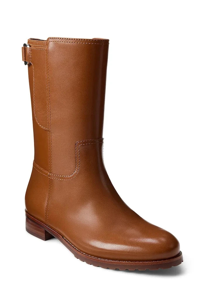 Lauren Ralph Lauren Tasha Mid Deri Bot