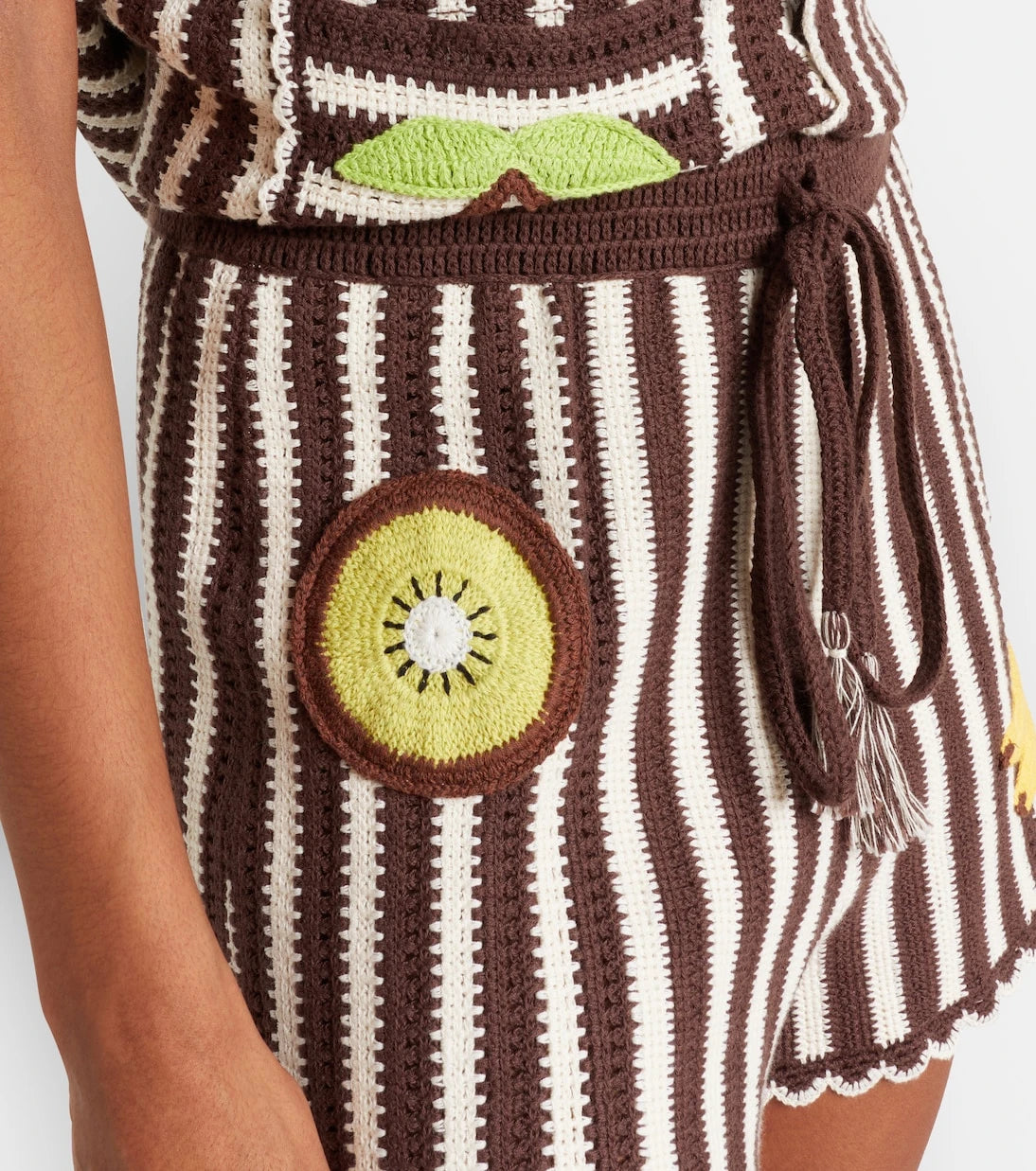 Alémais - Sundae crochet embroidered cotton shorts