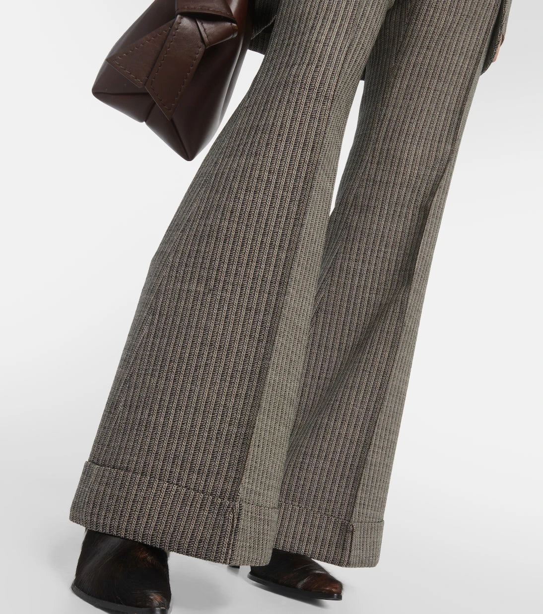 Acne Studios - Pinstripe wool-blend flared pants
