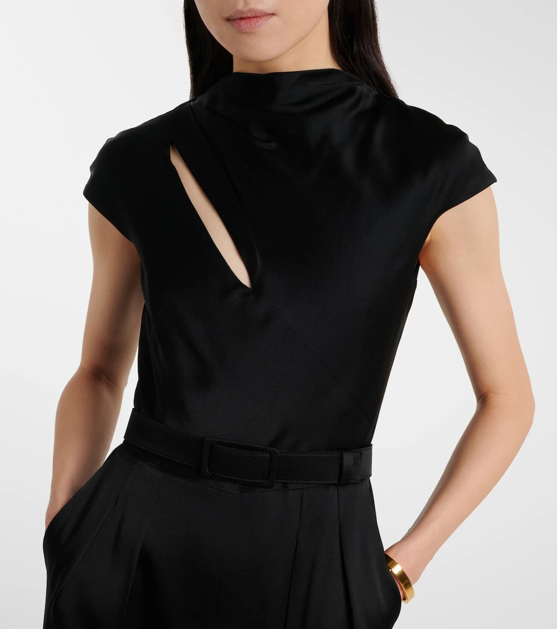 Max Mara - Vespa cutout satin jumpsuit