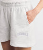 Grey Organic Cotton Varsity Sweat Shorts