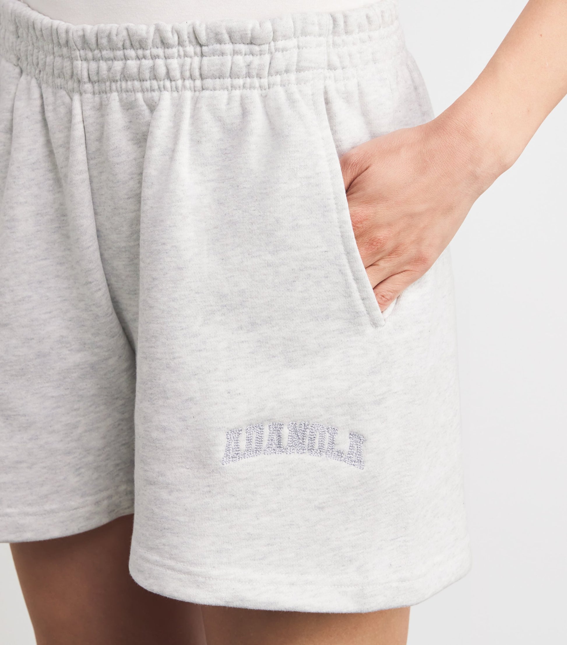Grey Organic Cotton Varsity Sweat Shorts
