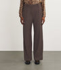 Maje Brown Wide-Leg Tailored Trousers