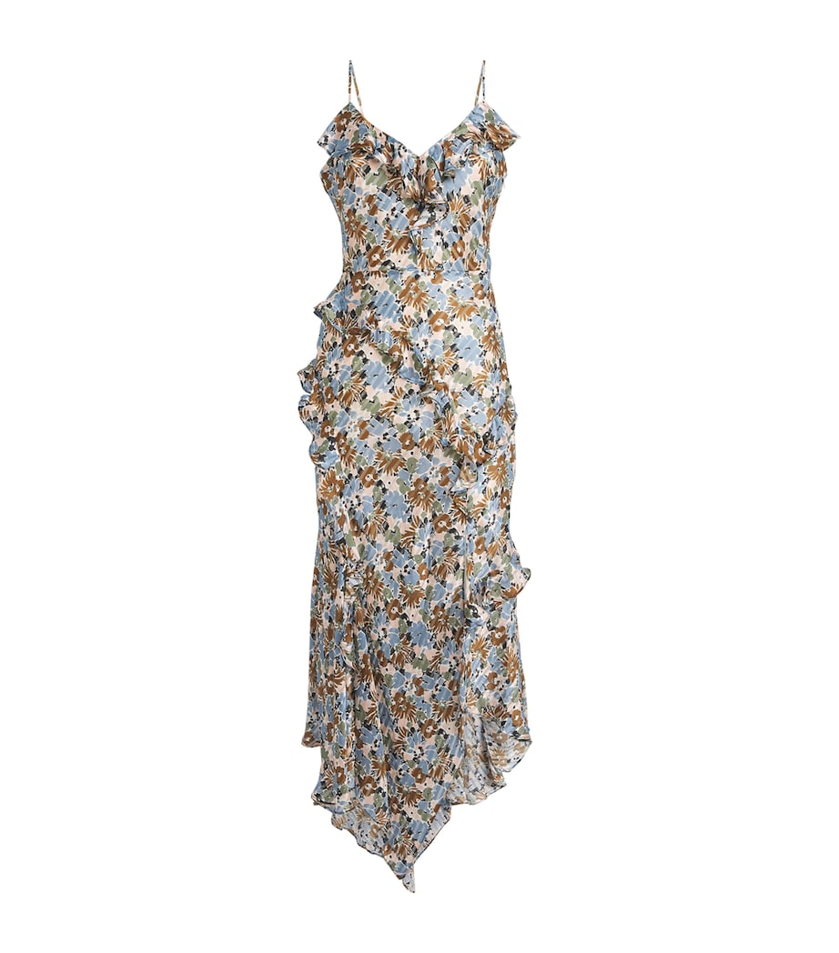 Veronica Beard Multi Silk Floral Avenel Midi Dress
