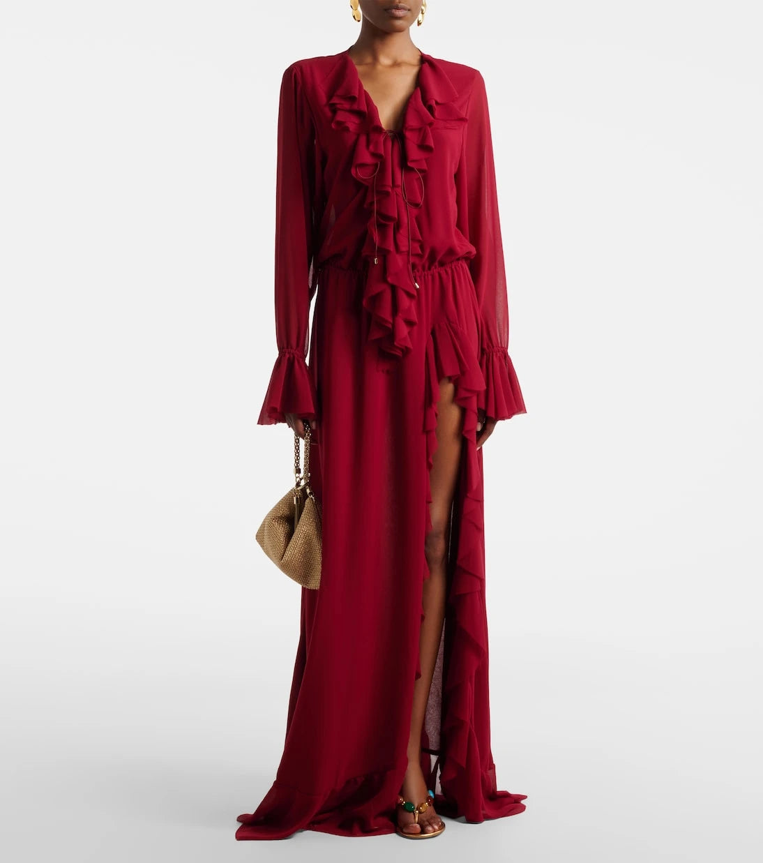 Bananhot - Bellen ruffled maxi dress