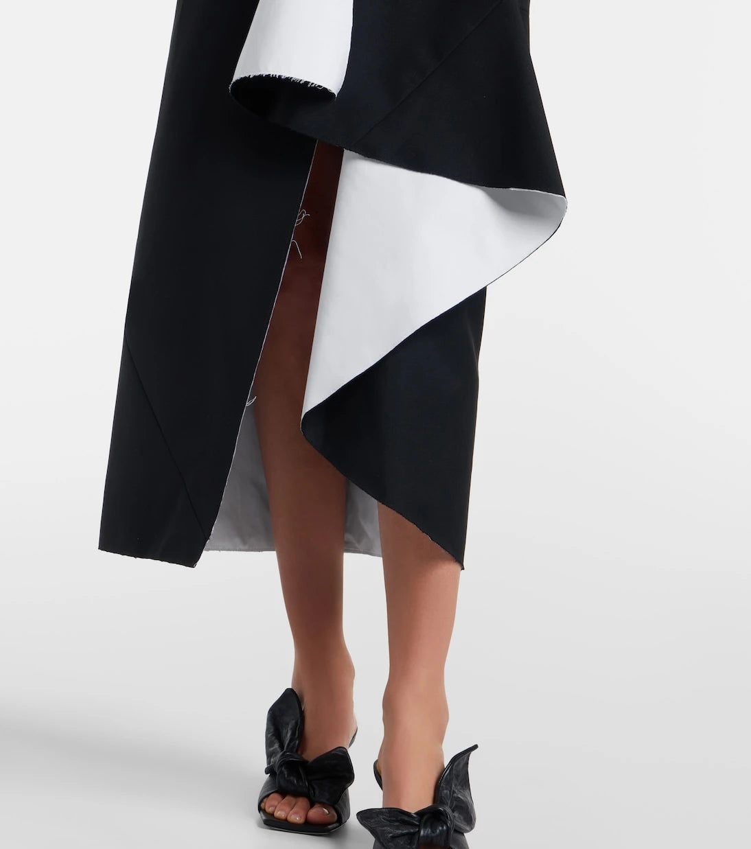 Givenchy - Draped wool and mohair midi skirt