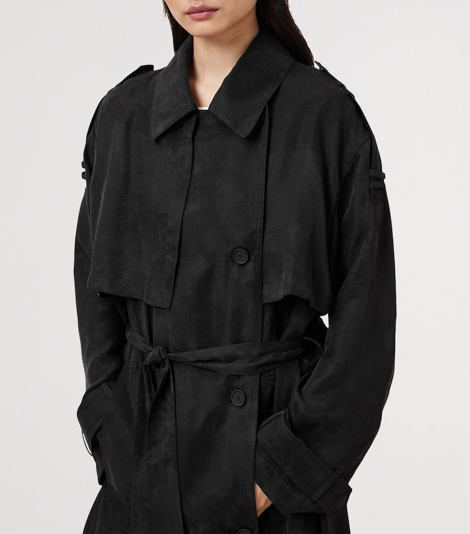 Black Linnie Trench Coat