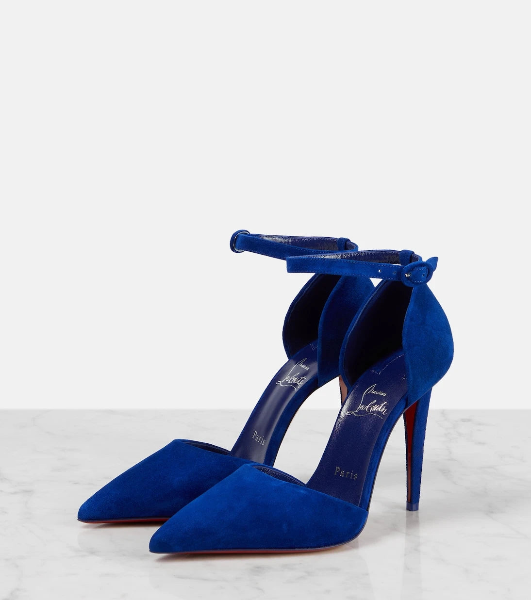 Christian Louboutin - Astrida Bride 100 suede pumps