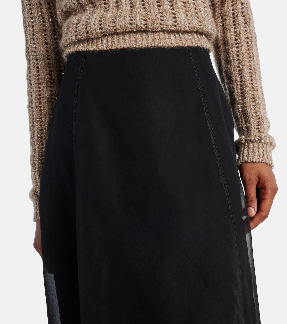 Brunello Cucinelli - Silk organza midi skirt
