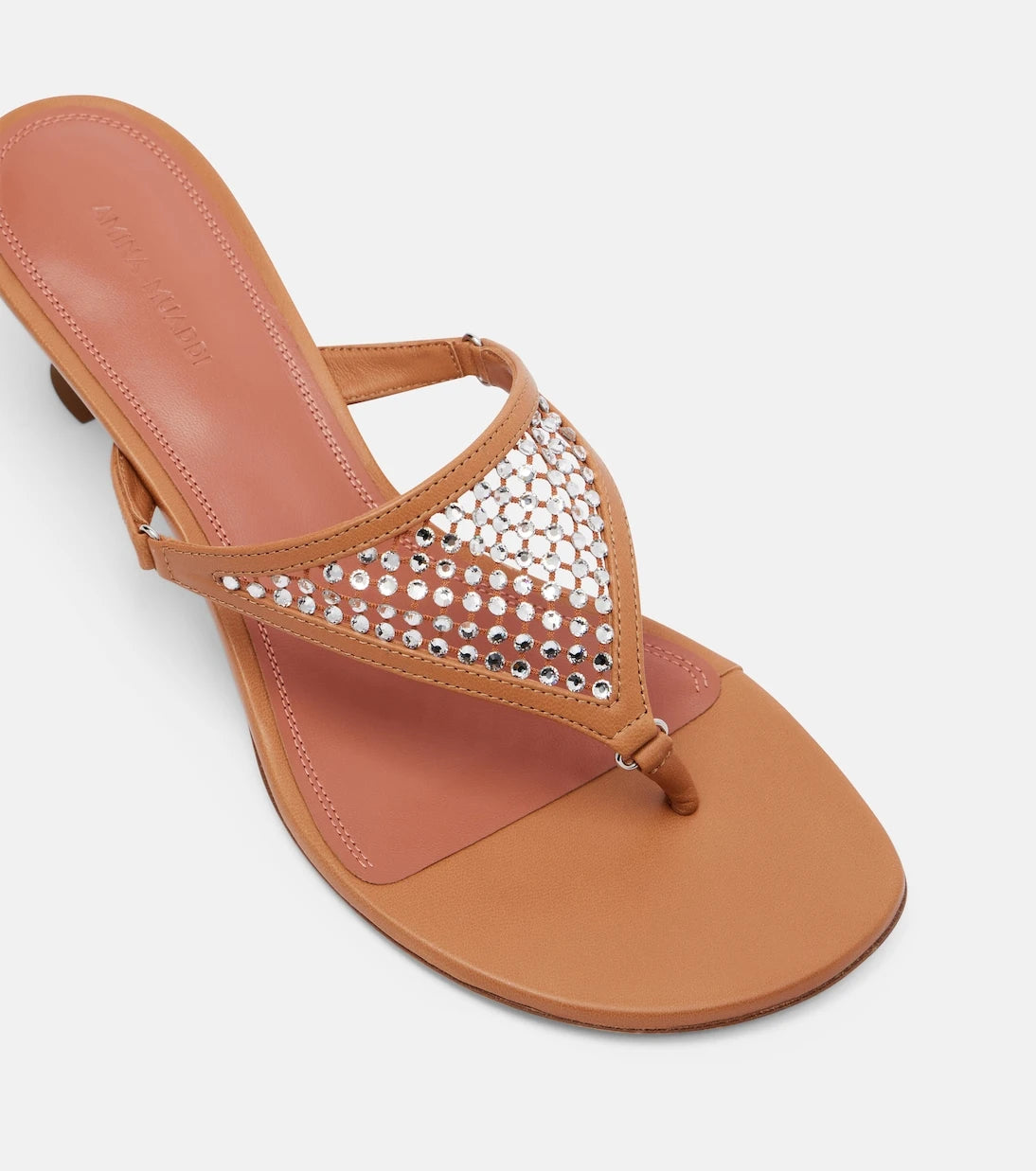 Amina Muaddi - Cameron 45 embellished thong sandals