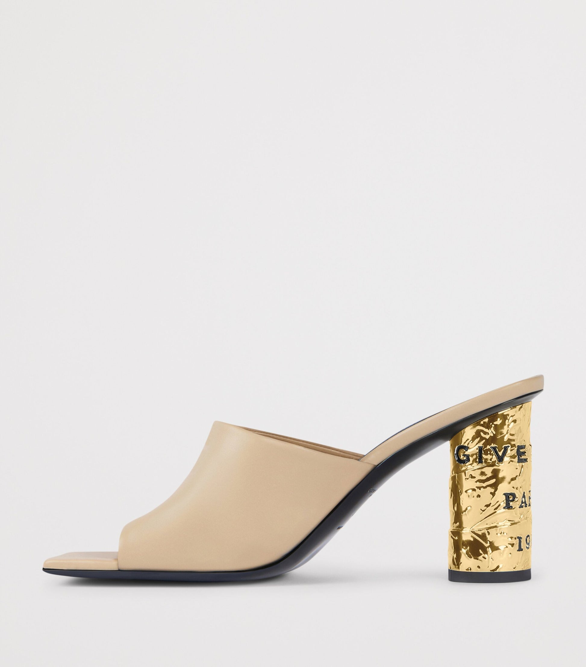 Givenchy Leather Tape Heeled Mules 85
