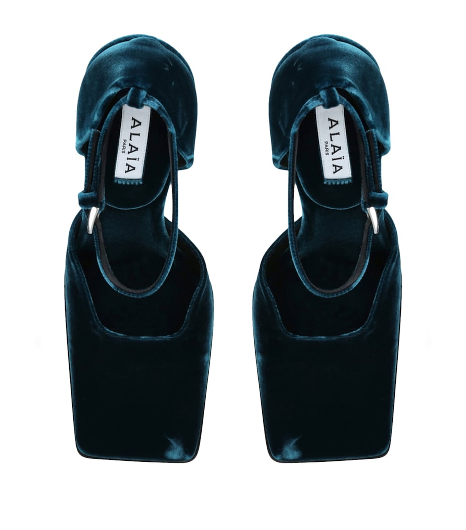 Alaïa Blue Velvet D’Orsay Pumps 90