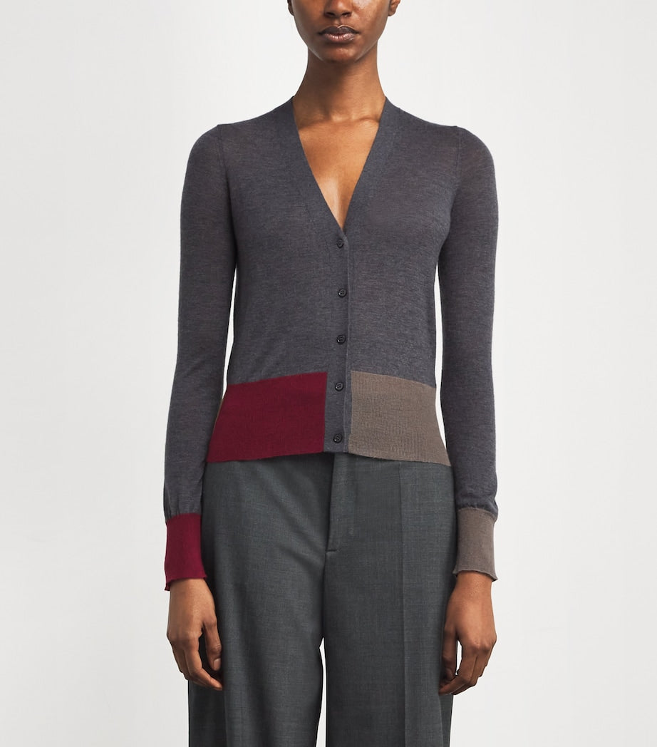 Silver Cashmere Overlay Cardigan