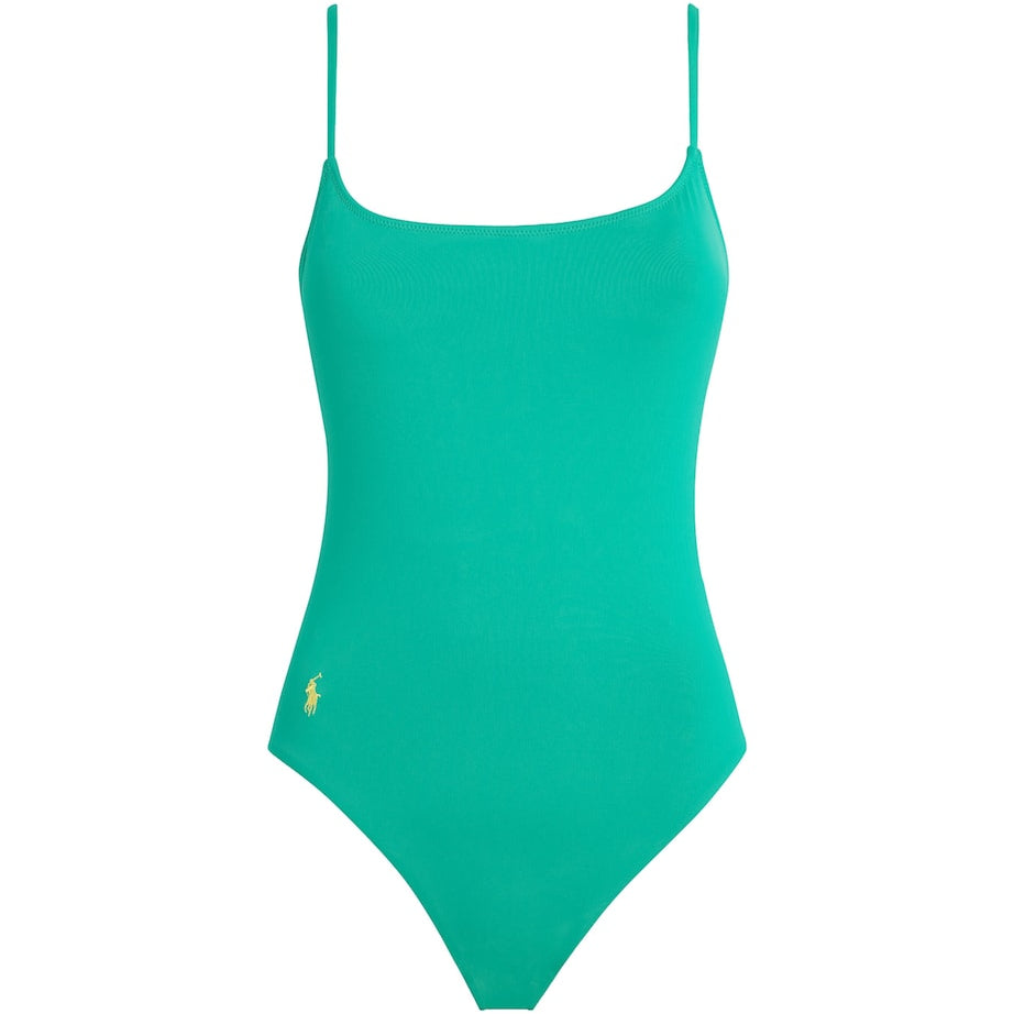 Polo Ralph Lauren Green Scoop-Back Kennedy Swimsuit