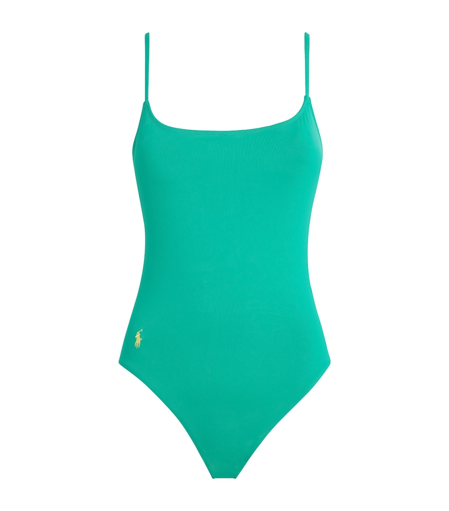 Polo Ralph Lauren Green Scoop-Back Kennedy Swimsuit