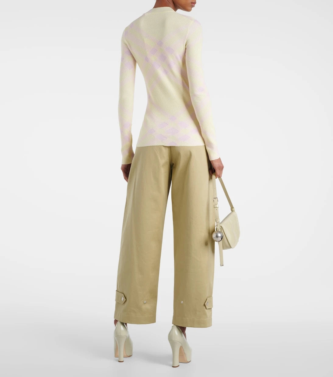 Burberry - Burberry Check wool-blend top
