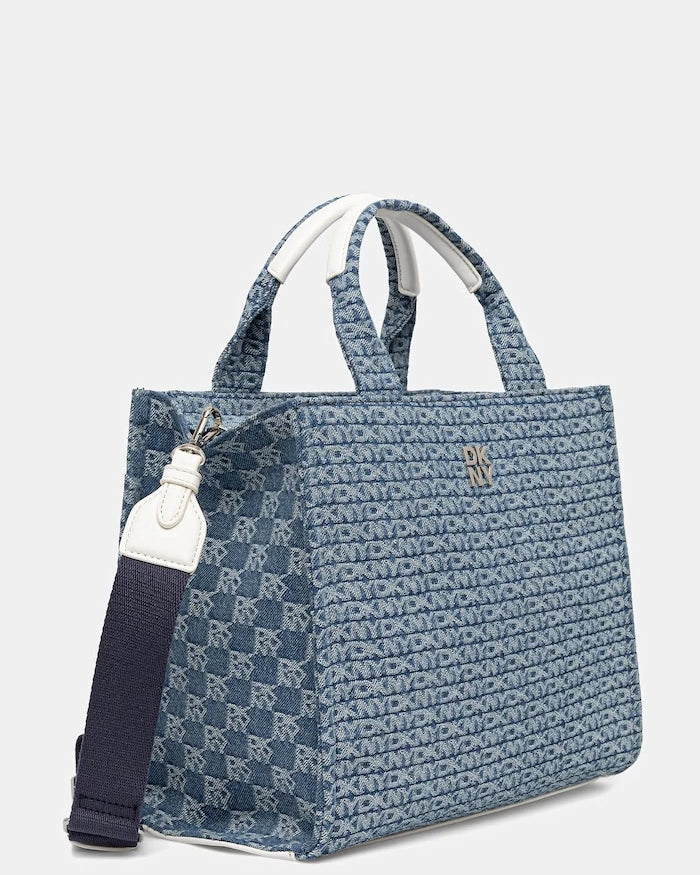 DKNY kadın denim alışveriş çantası