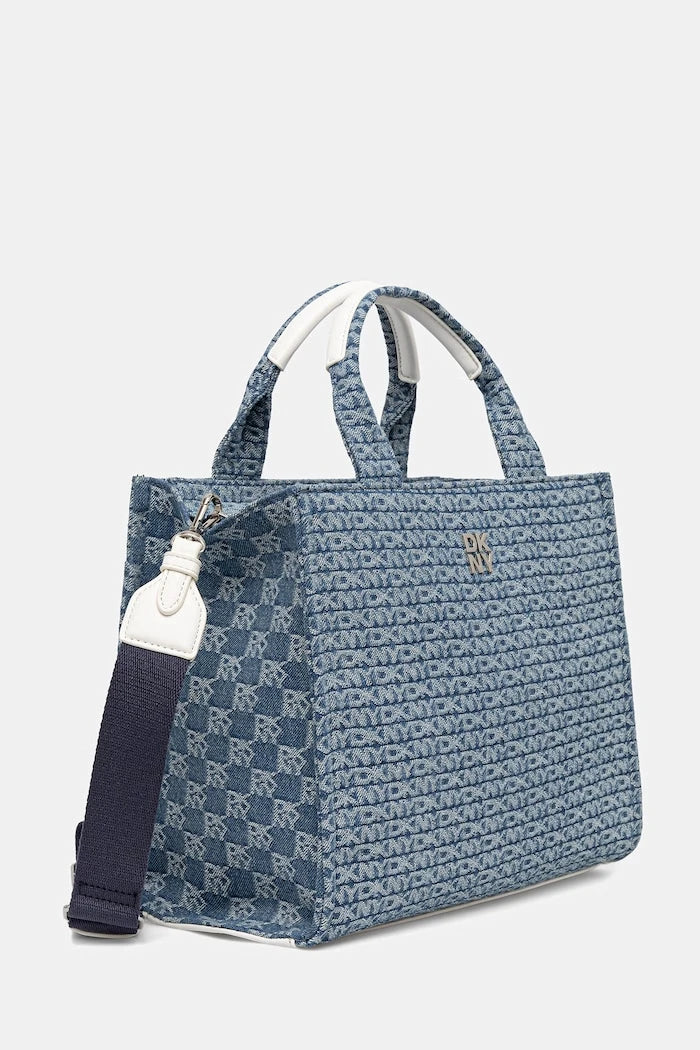 DKNY kadın denim alışveriş çantası