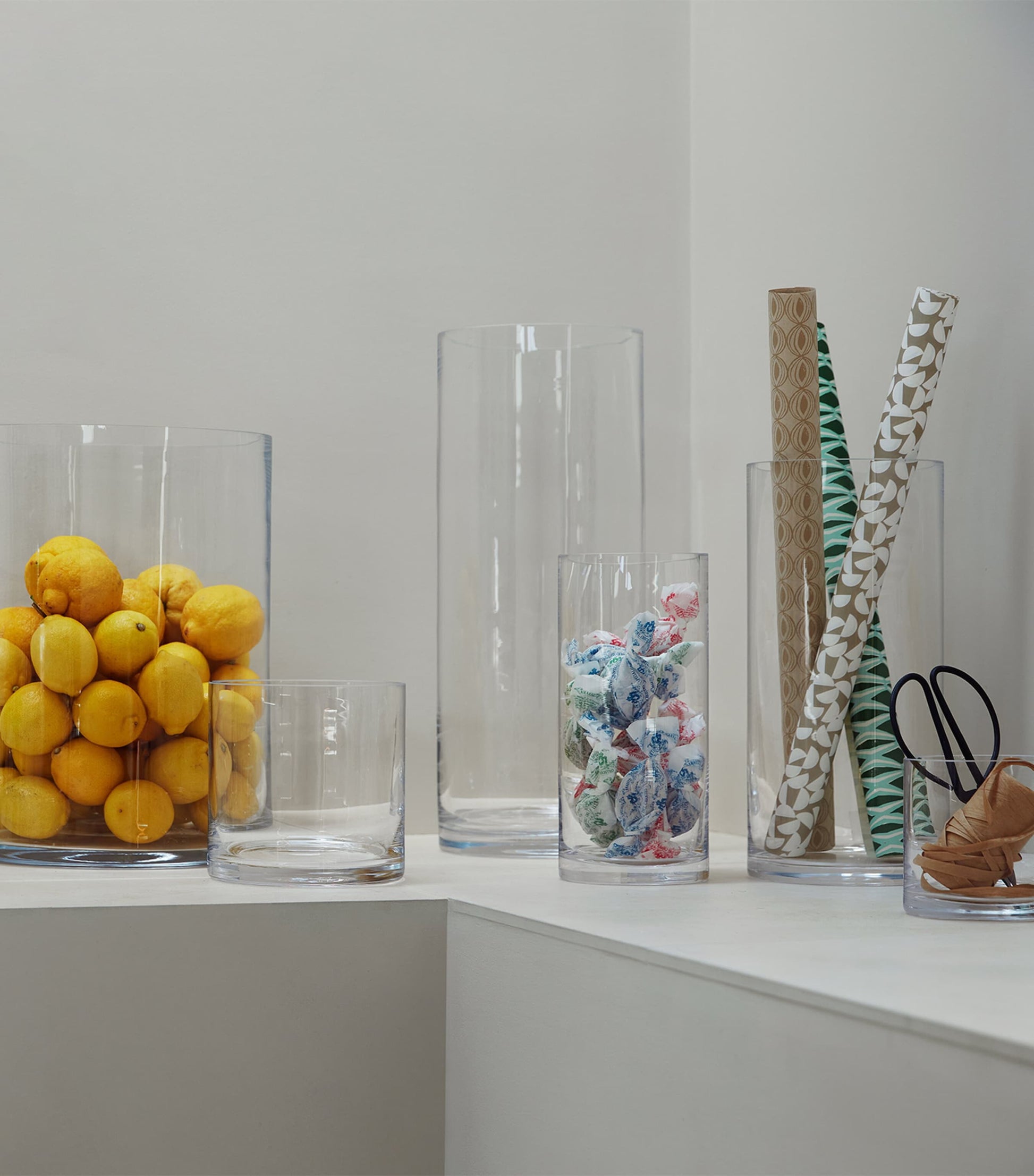 Tall Glass Column Vase (42cm)