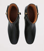 Tod's Black Leather Stivaletto Cuoio Ankle Boots 35