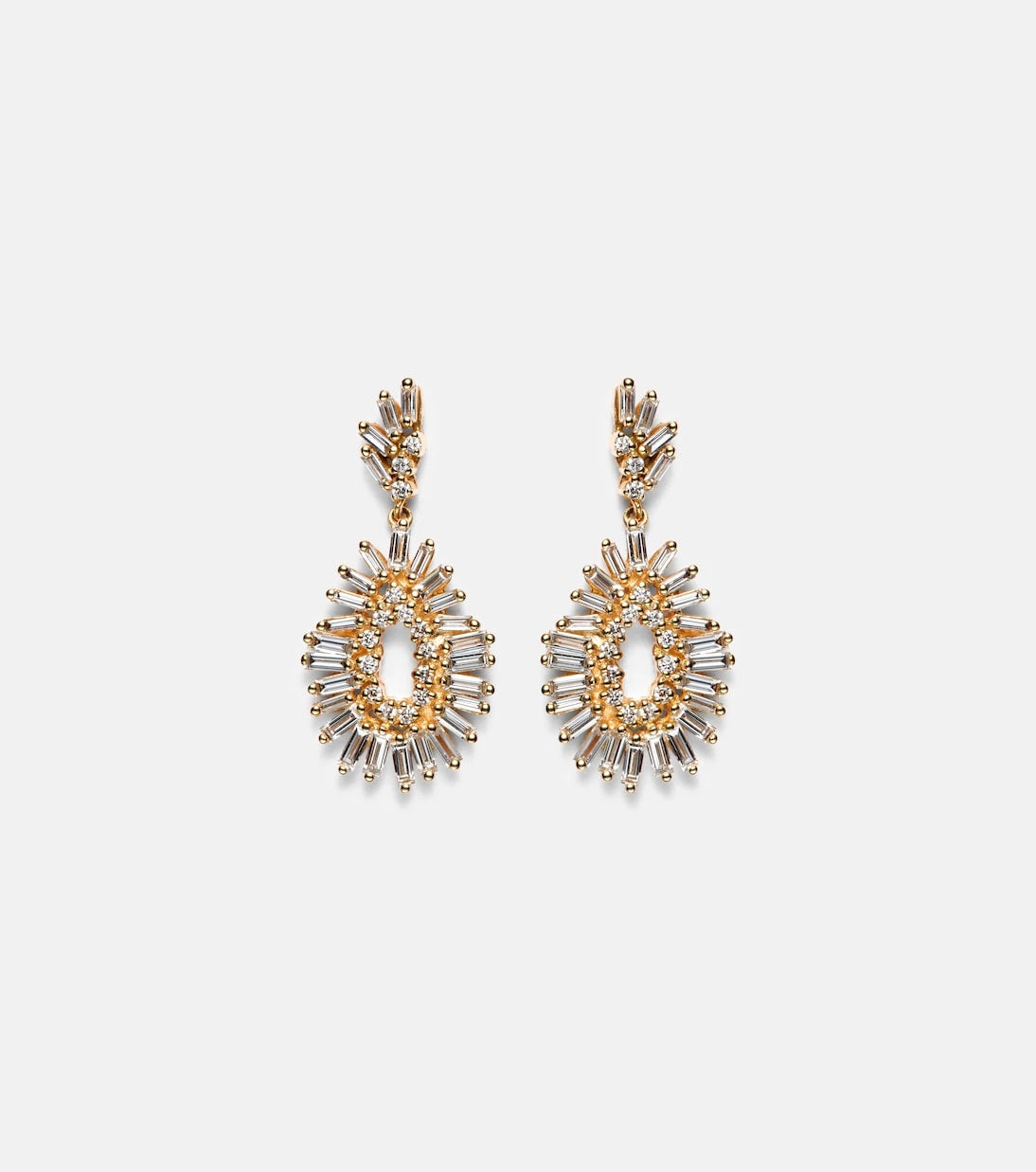 Suzanne Kalan - 18kt gold earrings with diamonds