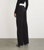 Alexander Wang Black Wool-Blend Elasticated High-Rise Tailored Trousers