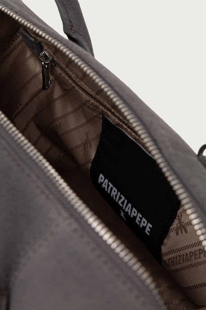 Patrizia Pepe kadın süet crossbody çanta